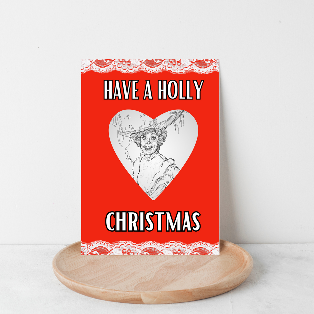 Have A Holly Dolly Christmas Card -Carol Channing