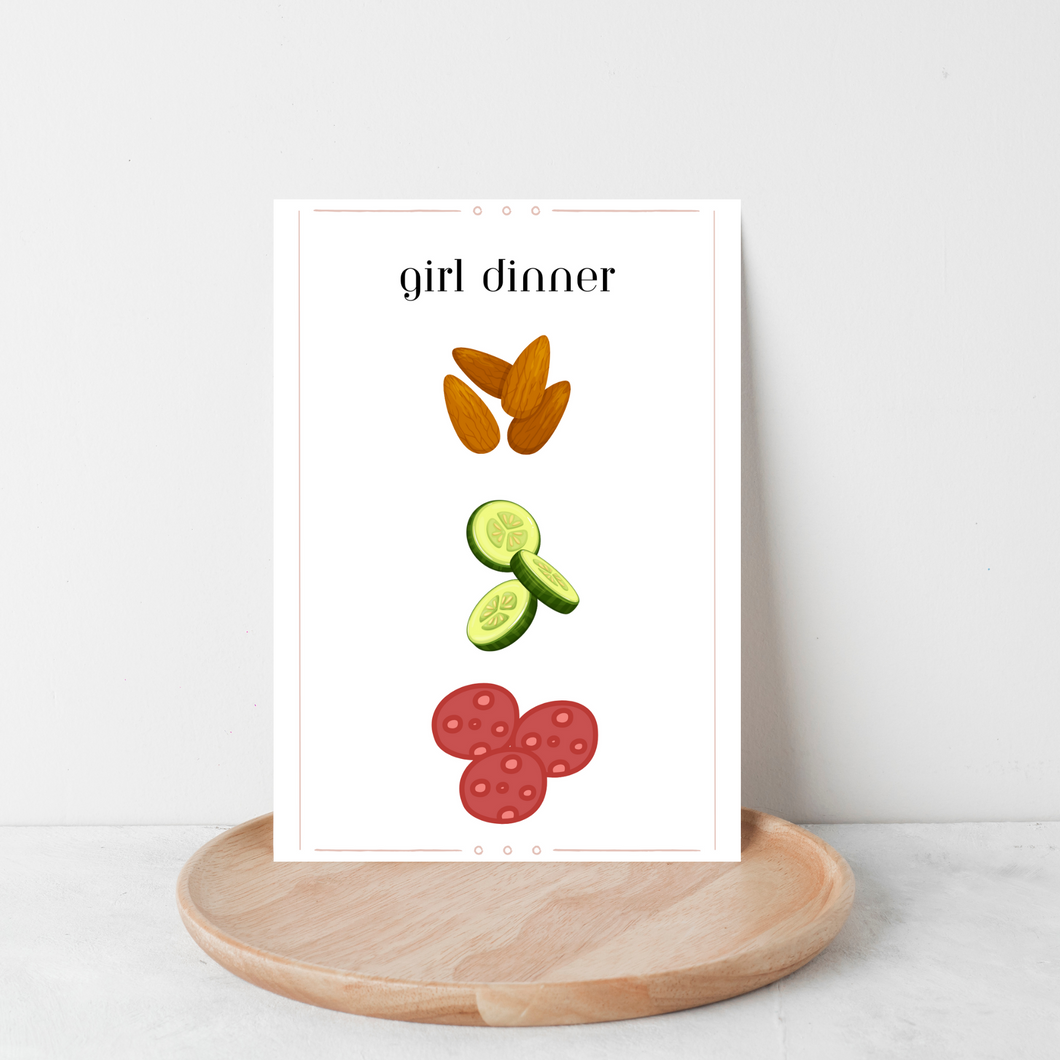Girl Dinner Card