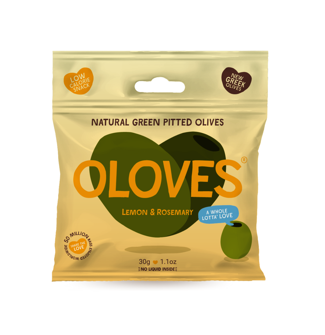 Oloves -   Lemon & Rosemary Pitted Green Olives