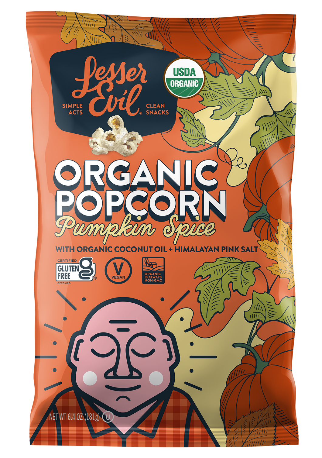 Organic Popcorn, Pumpkin Spice 6.4oz